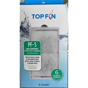 Top Fin Silenstream PF-S Small Filter Cartridges (6 Count) Refill for PF10 Power